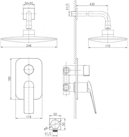 Душевая система Lemark Allegro LM5929C - фото