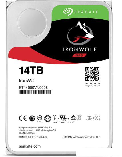 Жесткий диск Seagate IronWolf 14TB ST14000VN0008 - фото