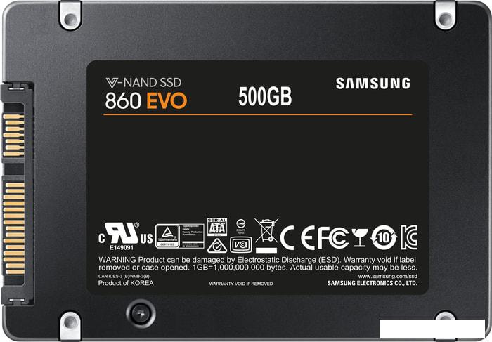 SSD Samsung 860 Evo 500GB MZ-76E500 - фото