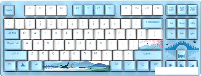 Клавиатура Dareu A87L (голубой) - фото