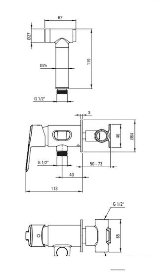 Гигиенический душ Deante Arnika BQA Z34M - фото