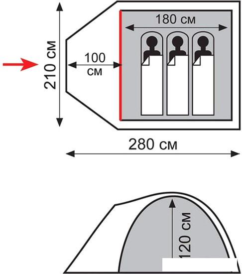 Палатка Totem Indi 3 V2 - фото