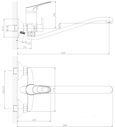 Смеситель Rossinka Silvermix B35-34 - фото