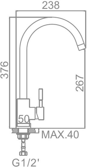 Кухонная мойка БелЭворс Forma L + смеситель W4998-3-22 (черный) - фото