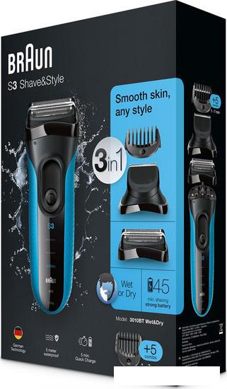 Электробритва Braun Series 3 Shave&Style 3010BT Wet&Dry - фото