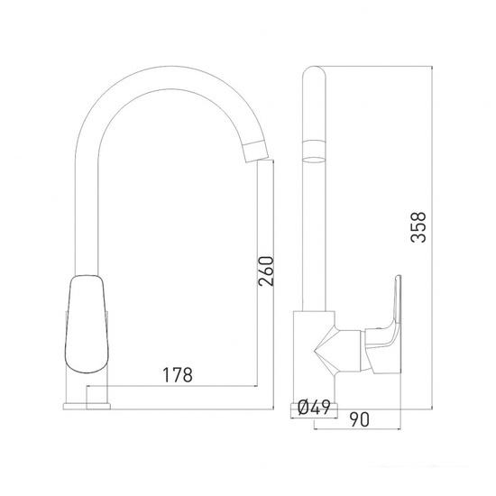 Смеситель Gross Aqua Evo 3118297MW–В02 - фото