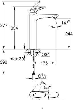 Смеситель Grohe Eurostyle 23719003 - фото